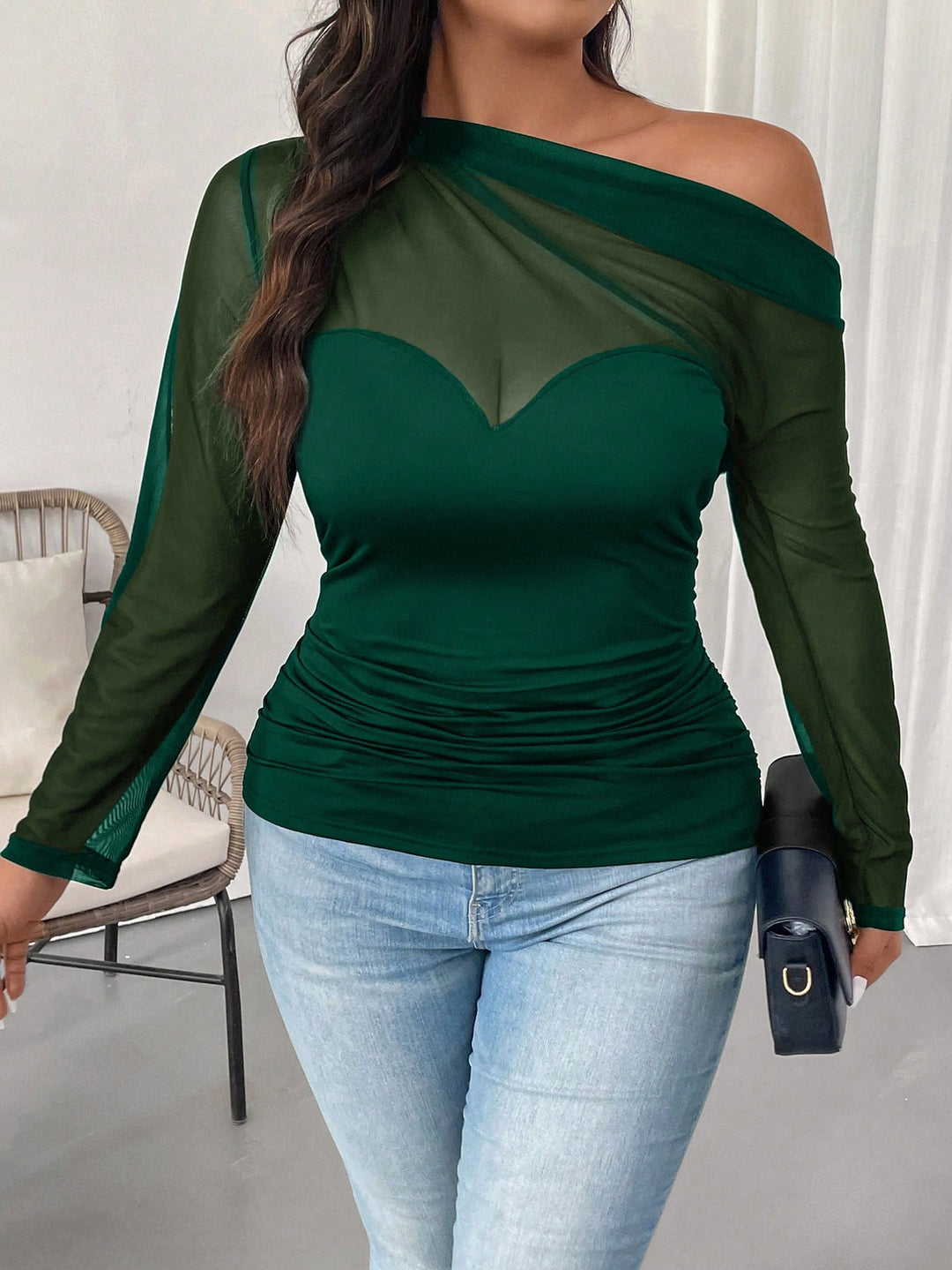 Bluză SHEIN, verde