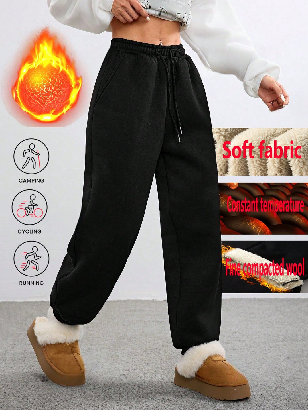 Pantaloni SHEIN, negru