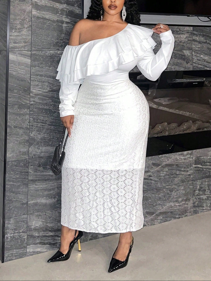 Rochie maxi SHEIN, alb