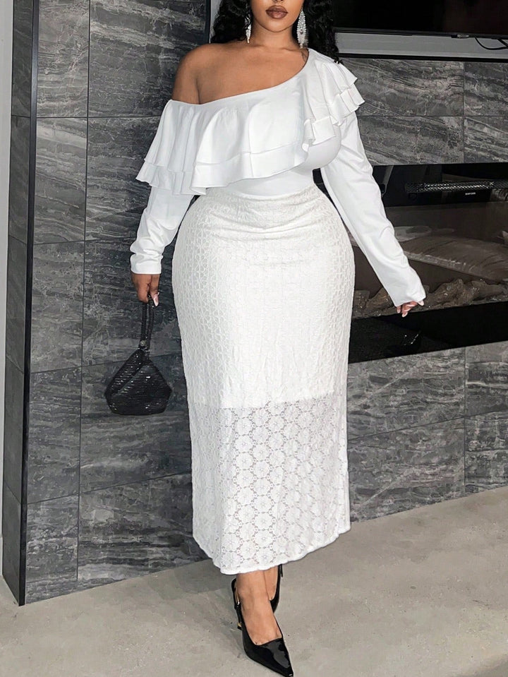 Rochie maxi SHEIN, alb