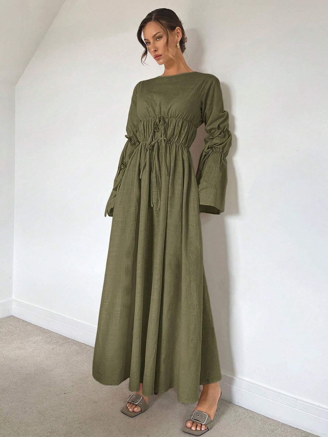 Rochie lungă SHEIN, verde