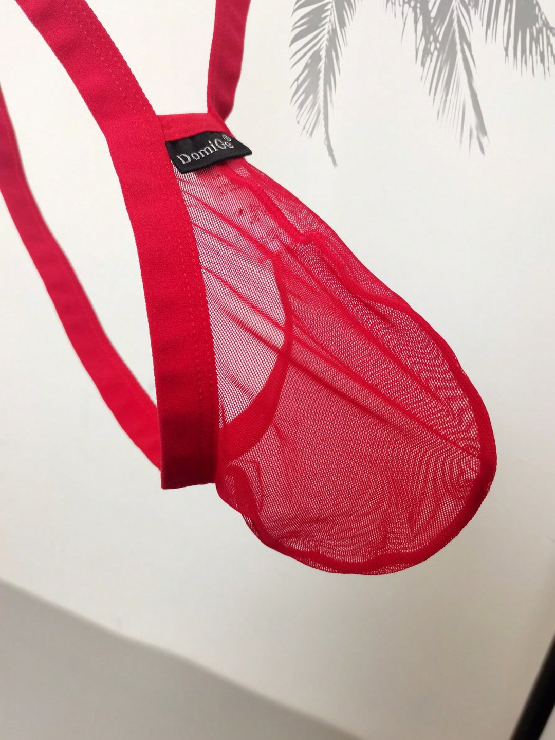 Chic g-string din dantelă SHEIN, roșu