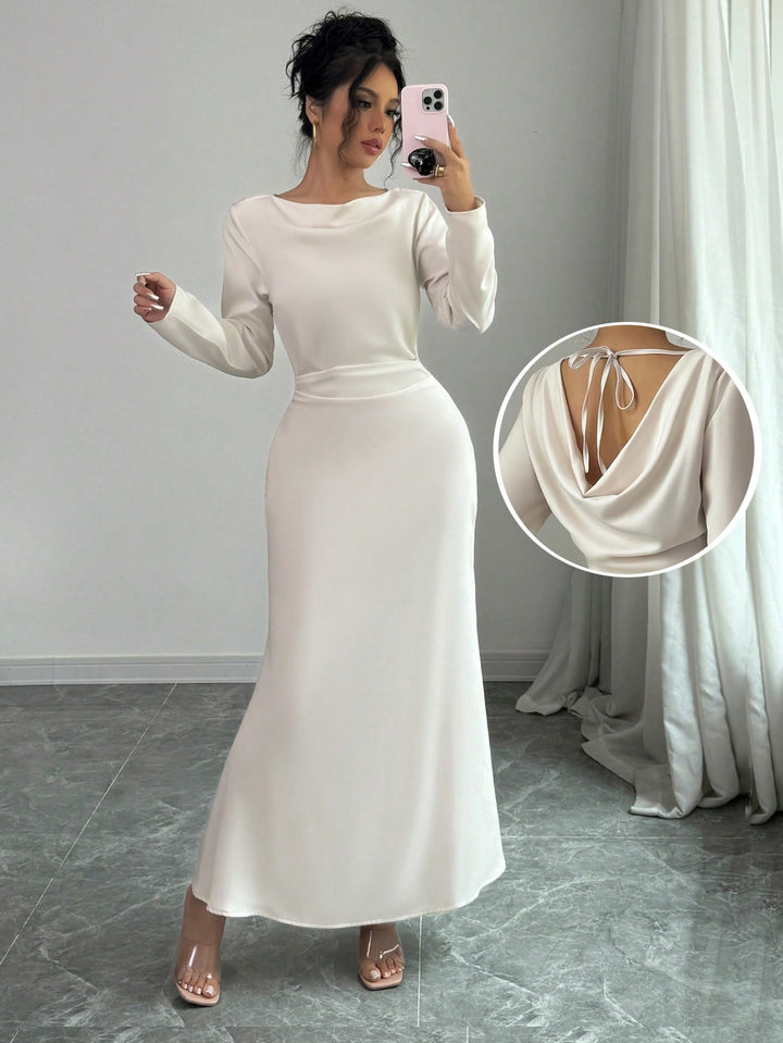 Rochie maxi SHEIN, bej