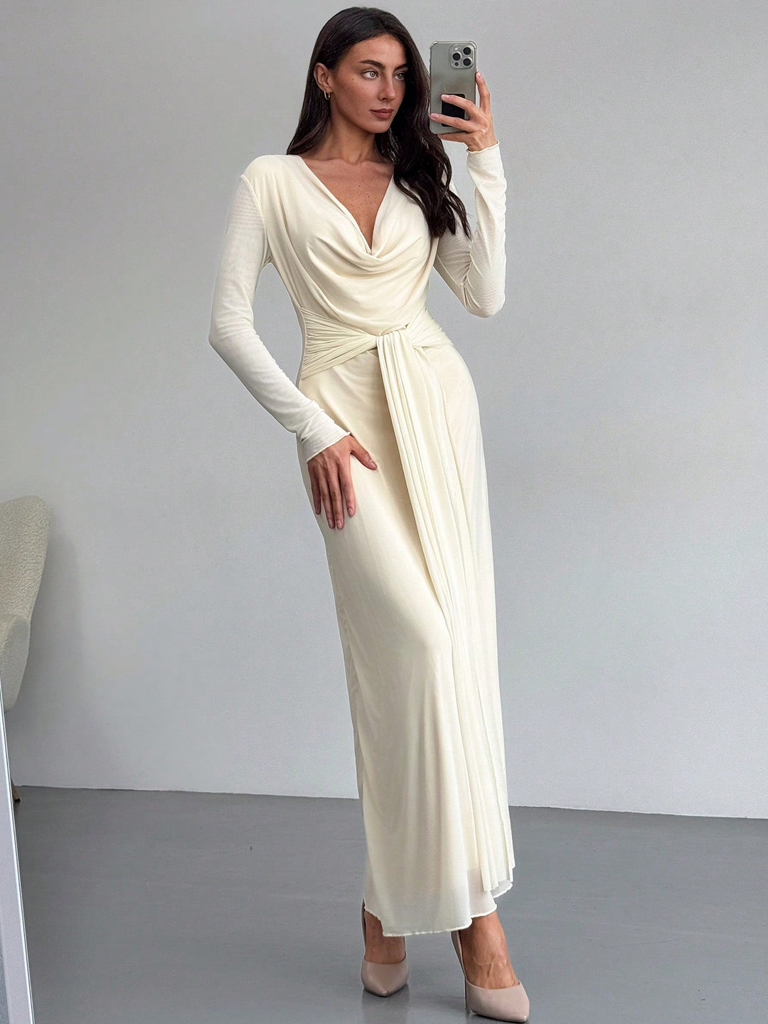 Rochie maxi SHEIN, portocaliu