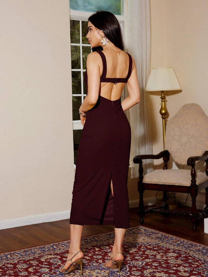 Rochie midi SHEIN, vișiniu