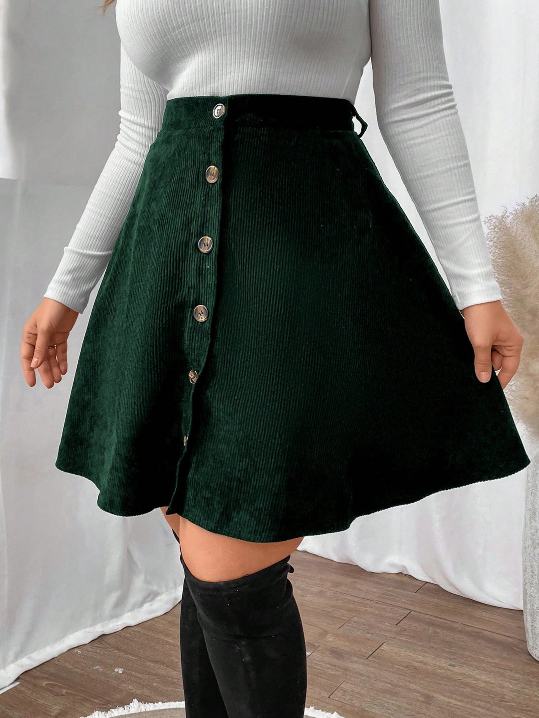 Fustă mini SHEIN, verde