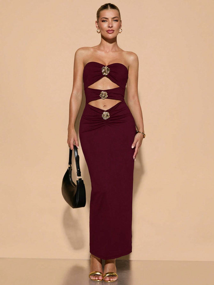 Rochie maxi SHEIN, vișiniu