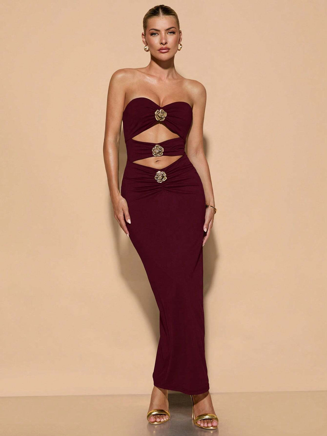 Rochie maxi SHEIN, vișiniu