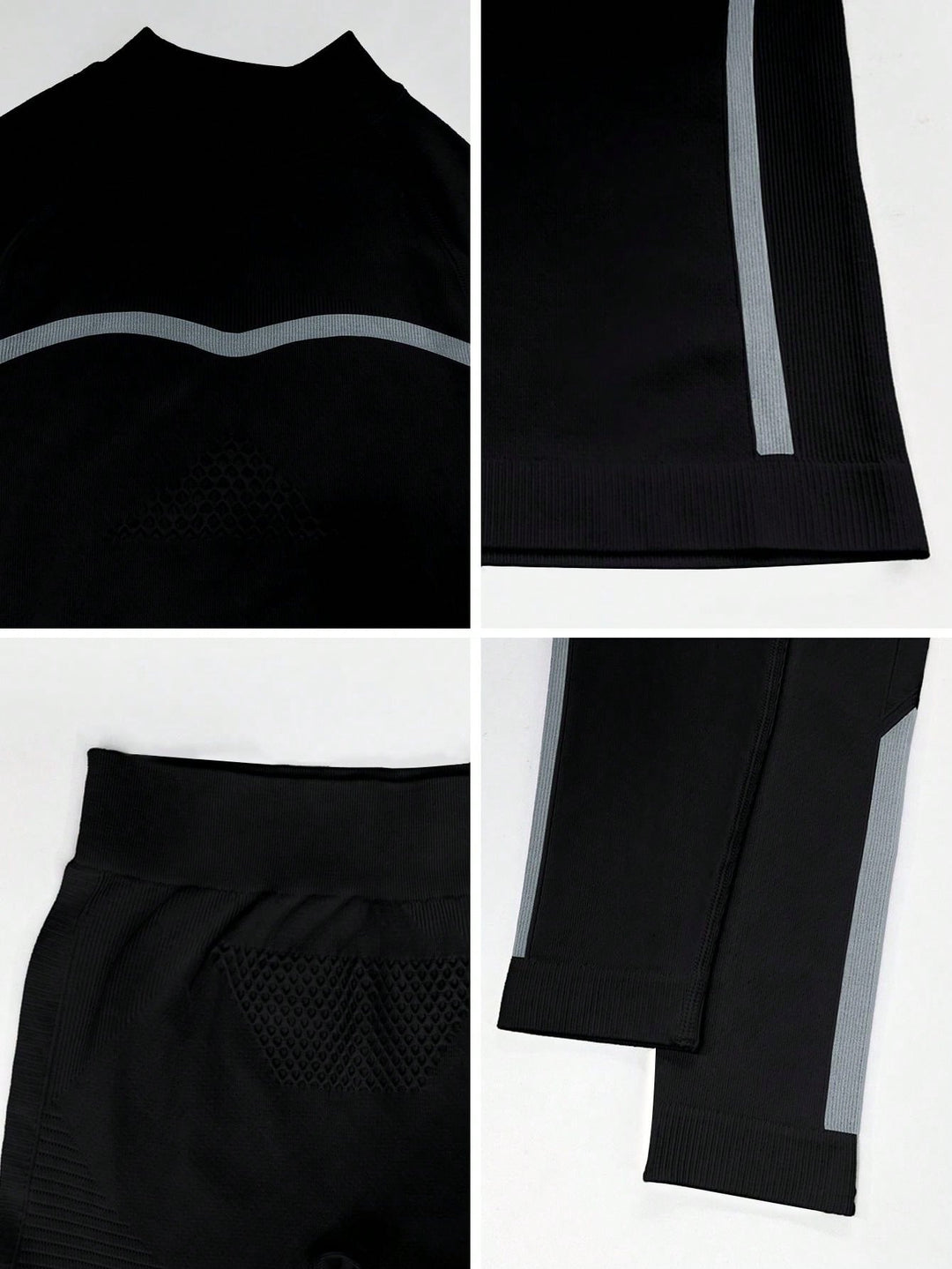 Set de lenjerie termică SHEIN, negru
