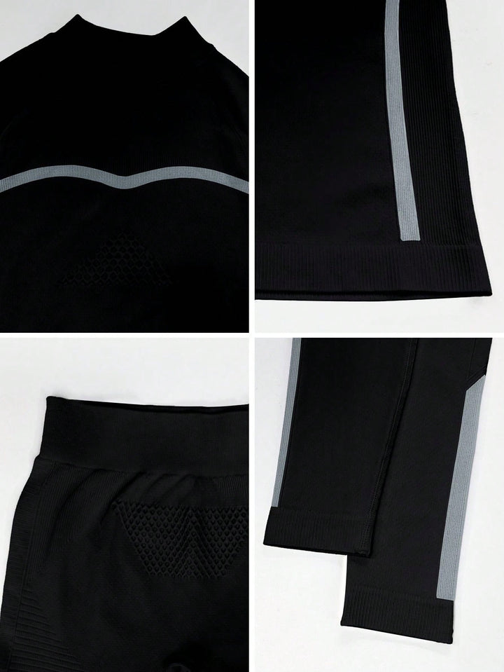 Set de lenjerie termică SHEIN, negru