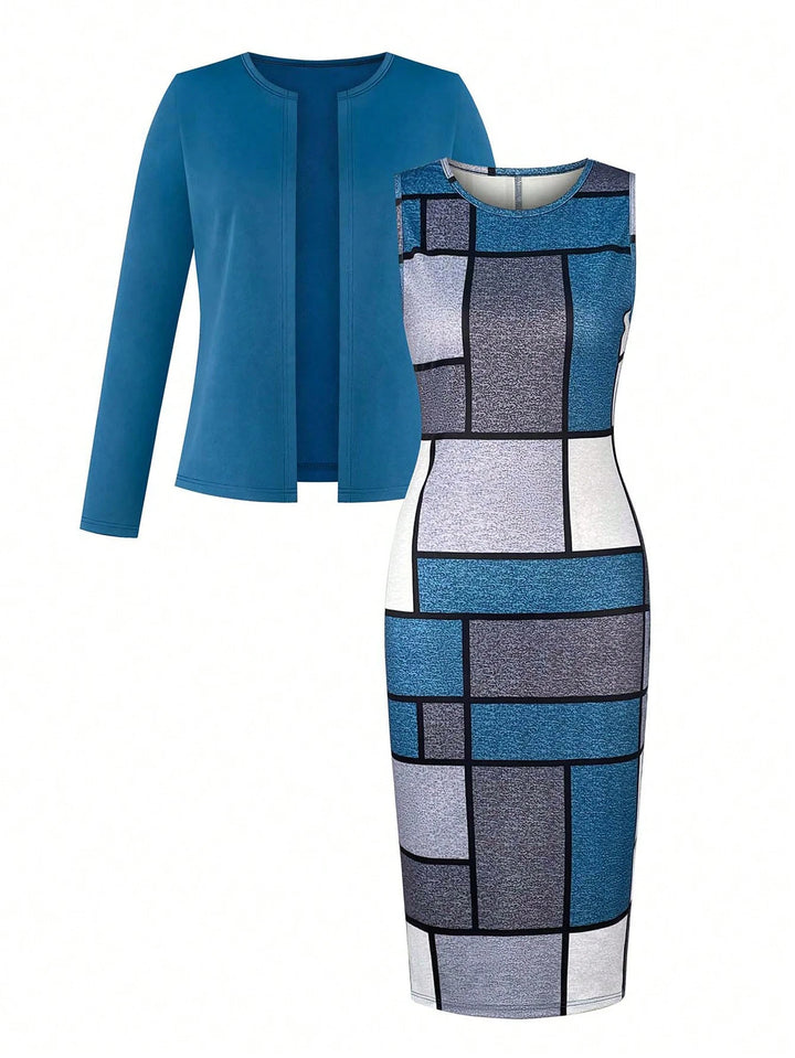 Set rochie si cardigan SHEIN, mix culori