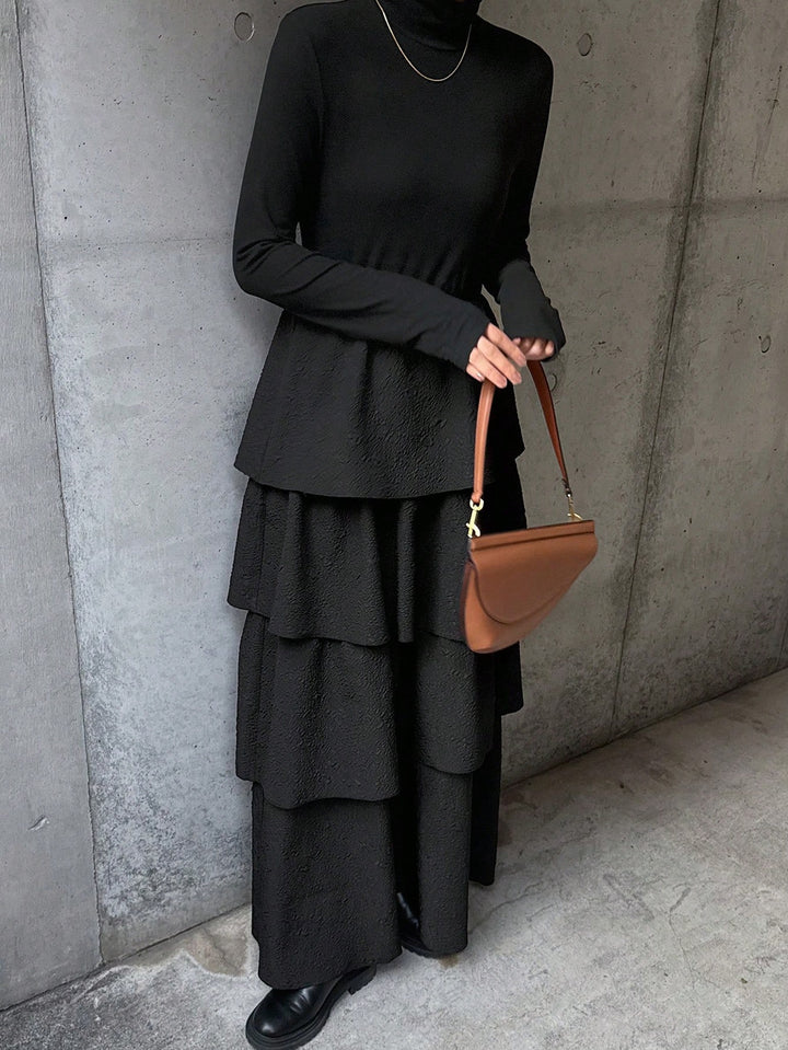 SHEIN maxi ruha, fekete