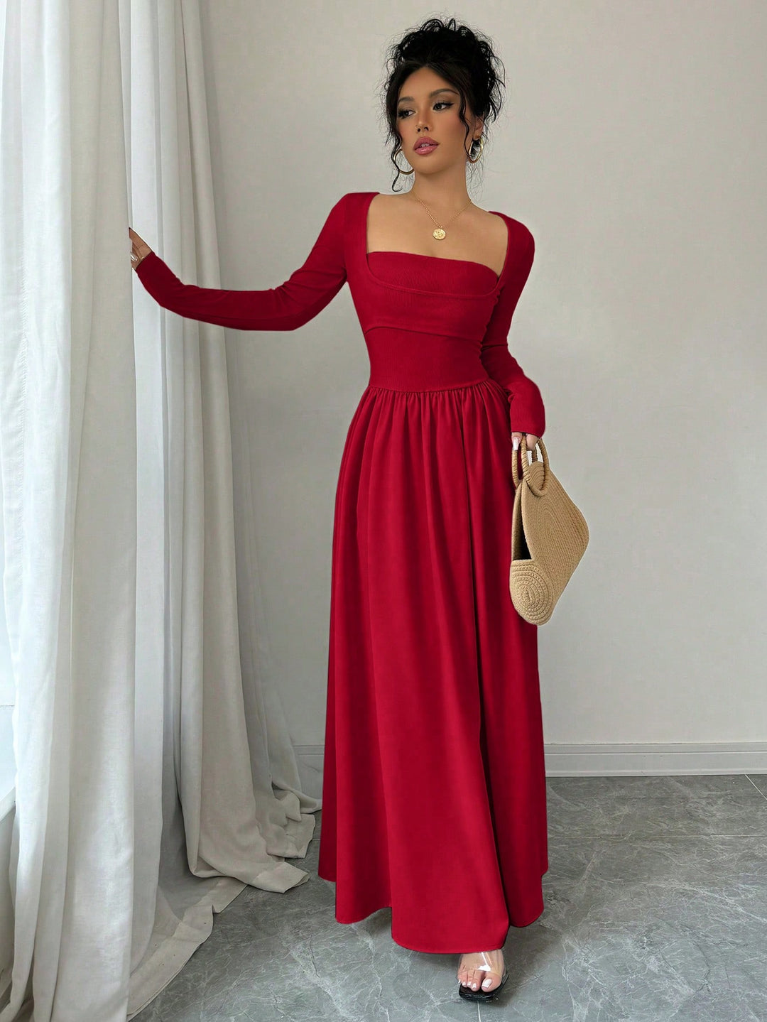 Rochie maxi SHEIN, roșu
