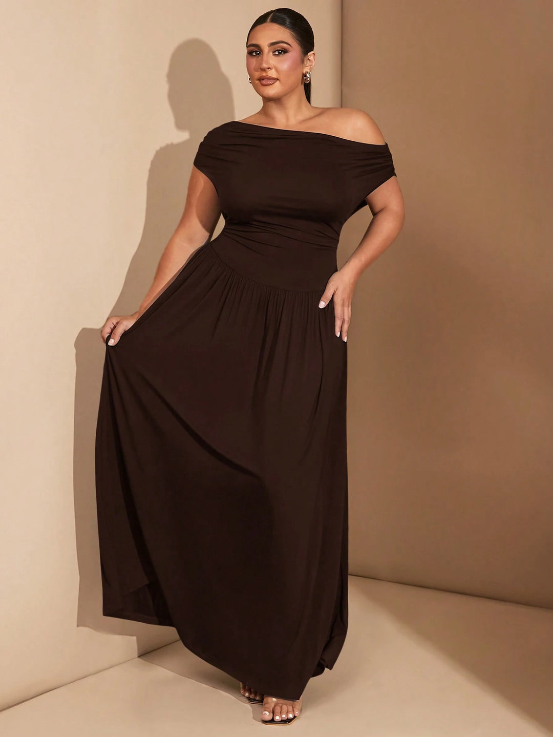 Rochie maxi SHEIN, maro