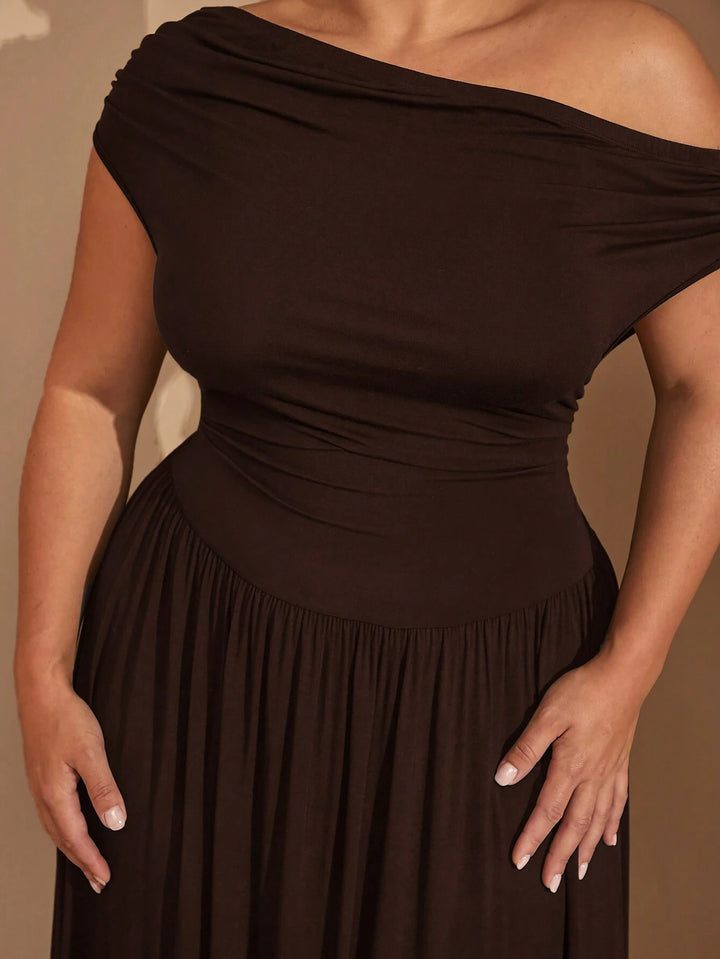 Rochie maxi SHEIN, maro