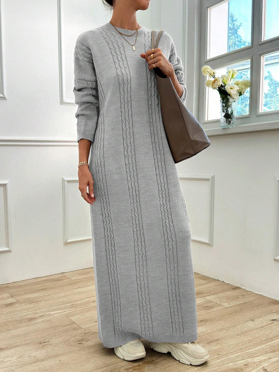 Rochie maxi SHEIN, gri