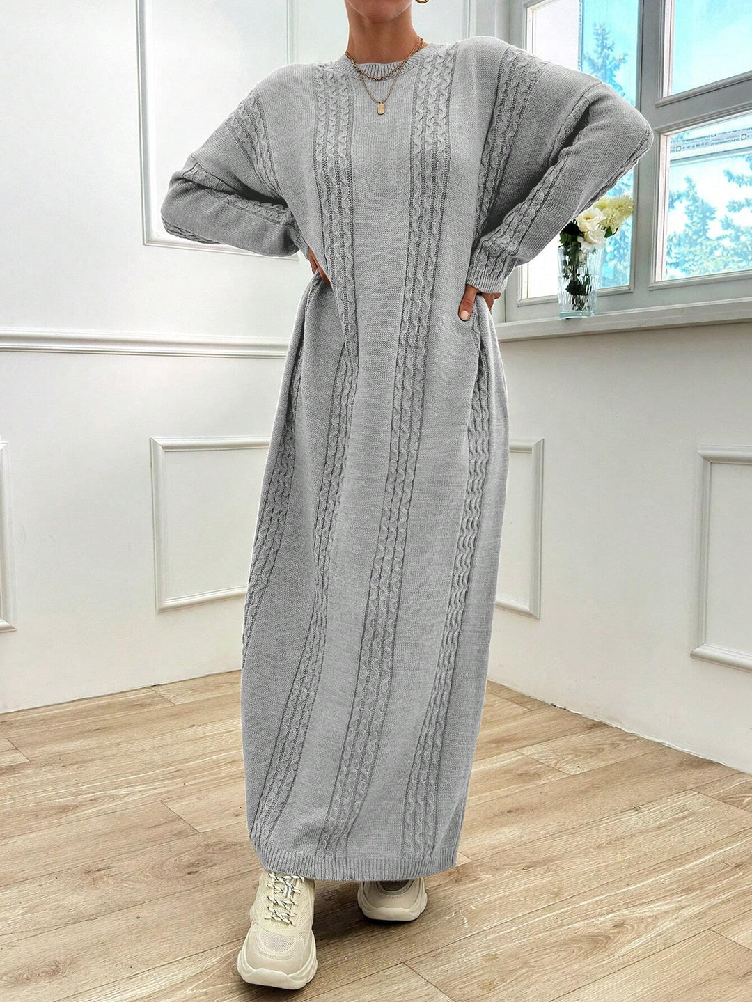 Rochie maxi SHEIN, gri