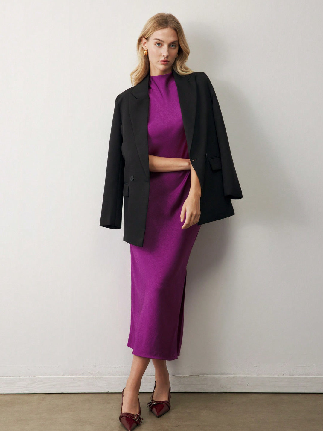 Rochie midi SHEIN, mov
