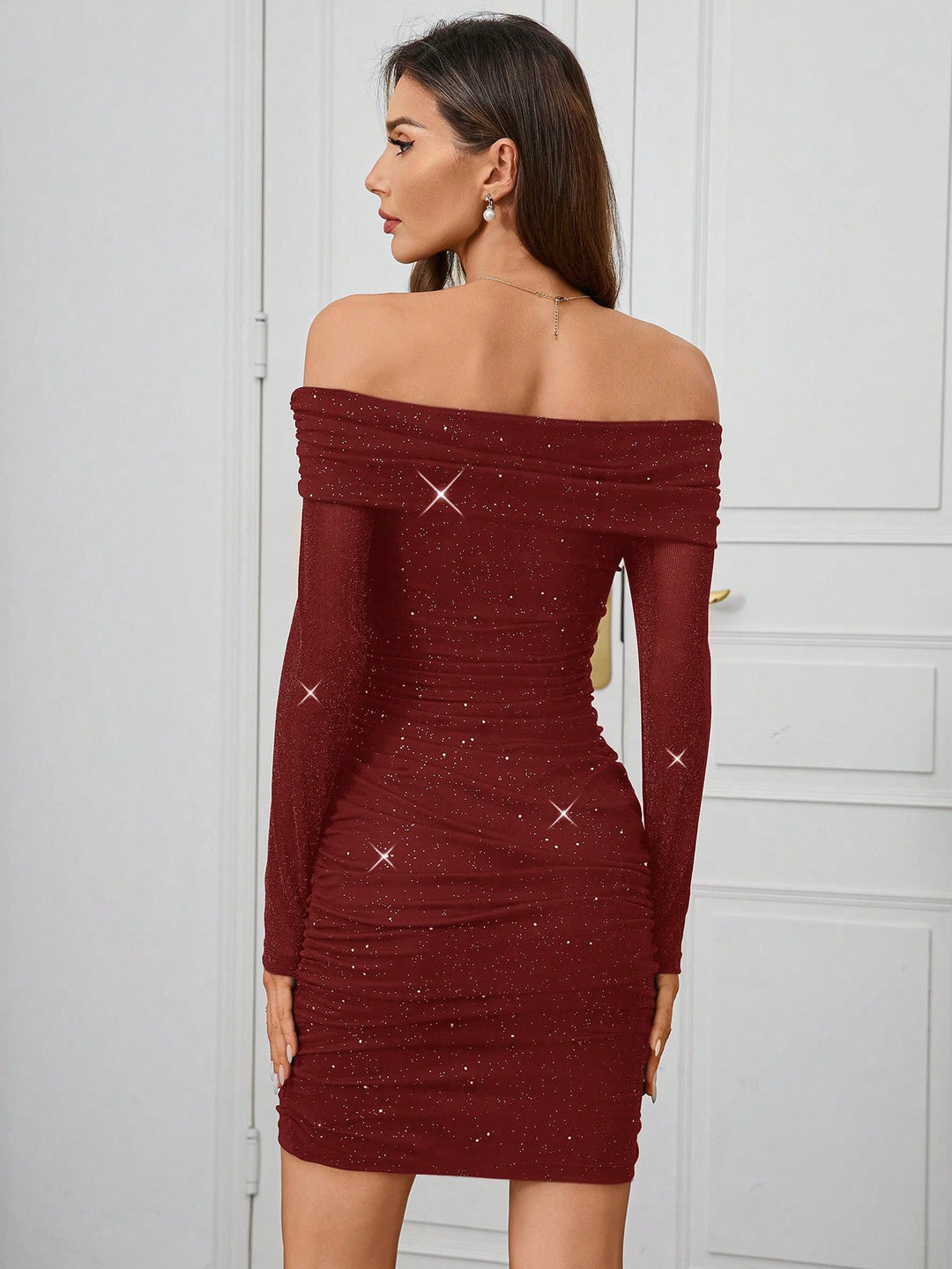 Rochie scurtă SHEIN, vișiniu
