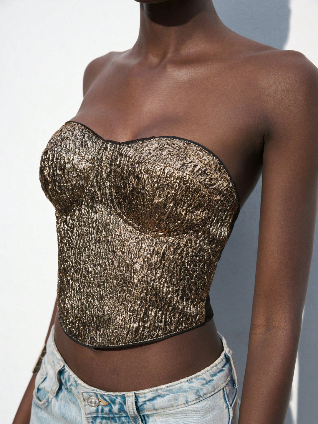 Top SHEIN, auriu