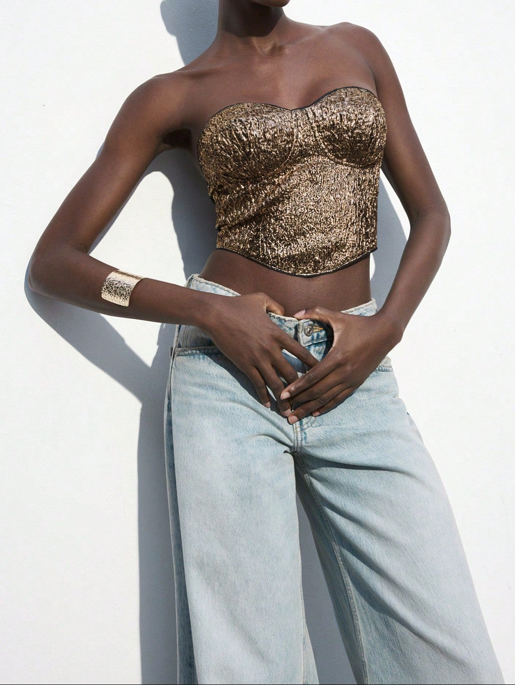 Top SHEIN, auriu