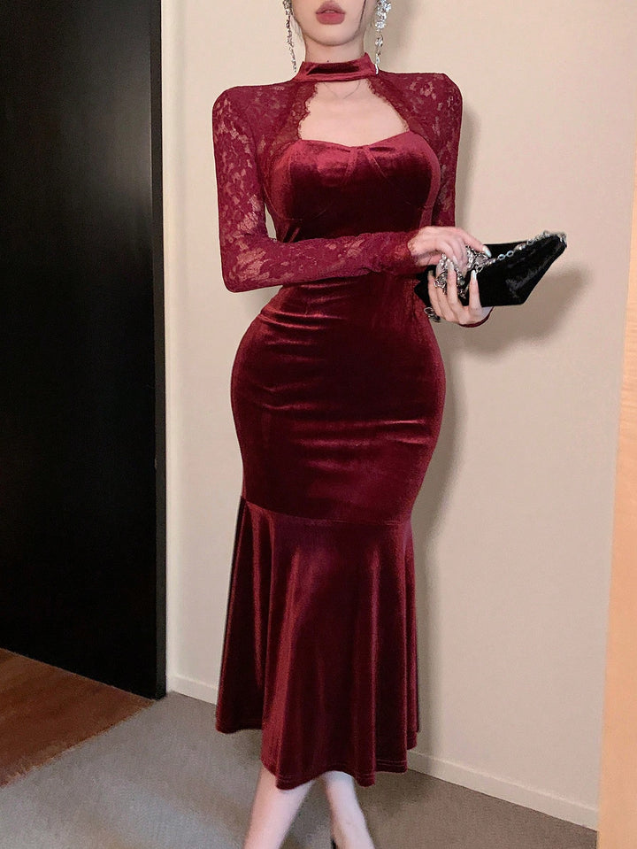Rochie midi SHEIN, vișiniu