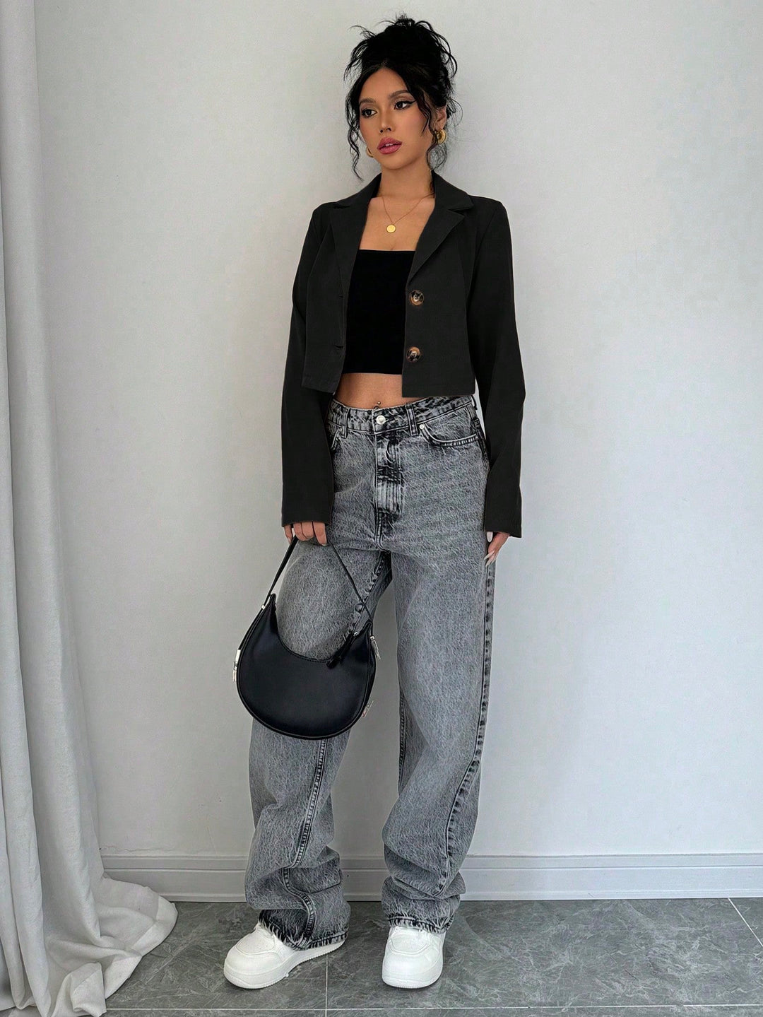 Sacou SHEIN, negru