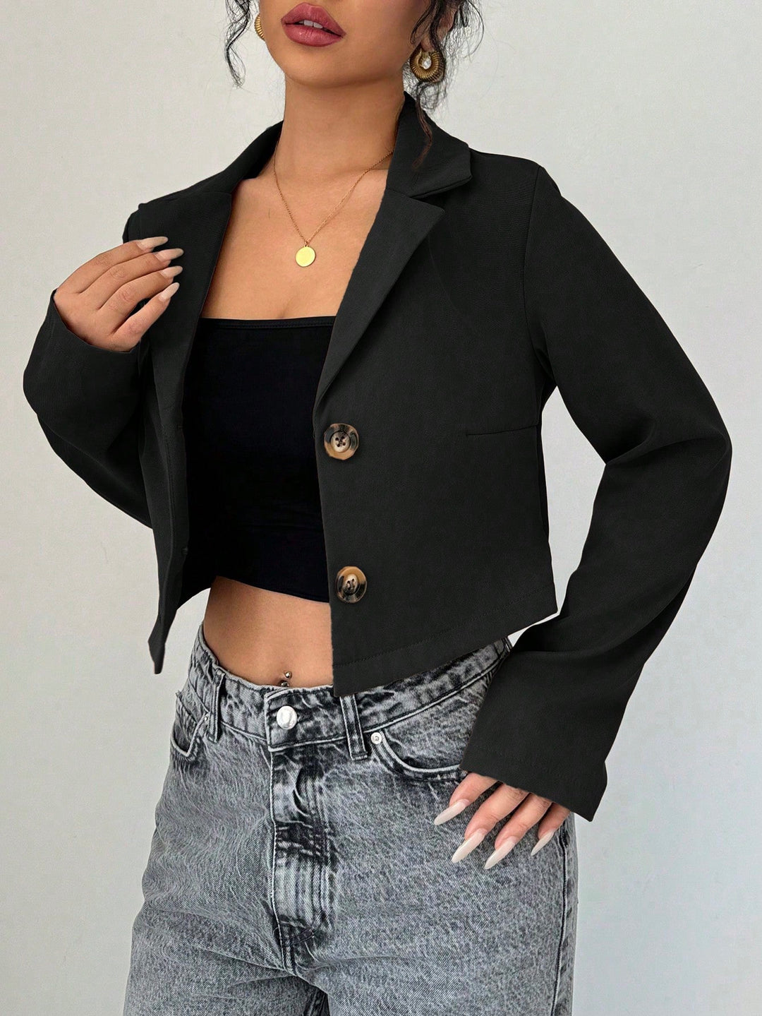 Sacou SHEIN, negru