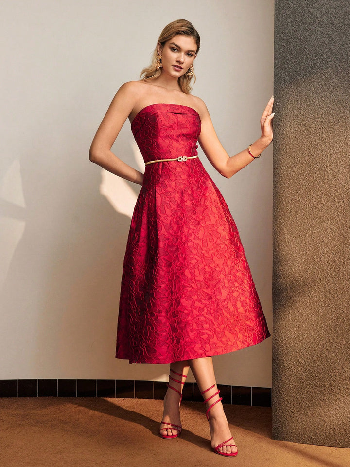Rochie midi SHEIN, roșu