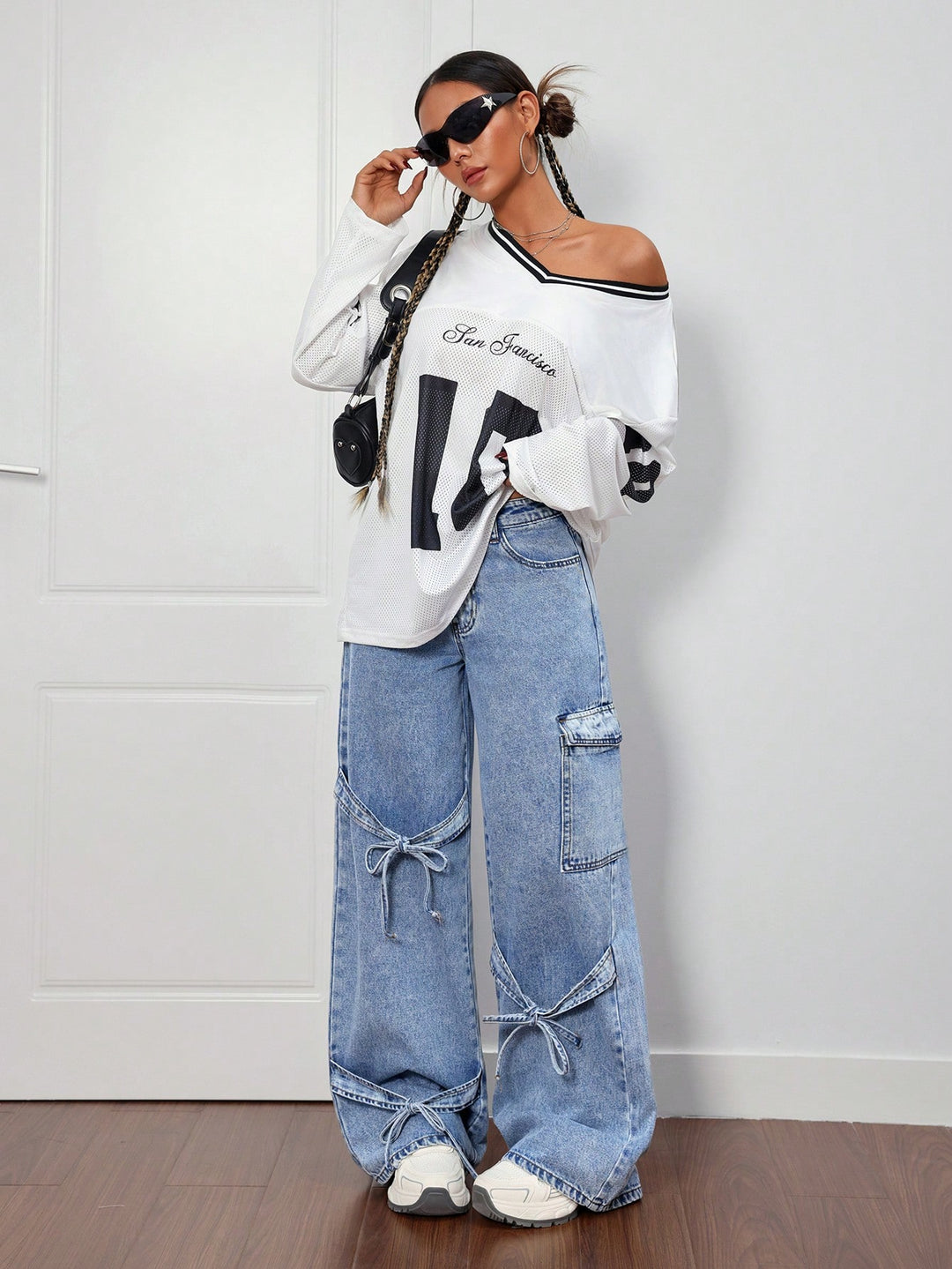 Pantaloni de blugi SHEIN, albastru