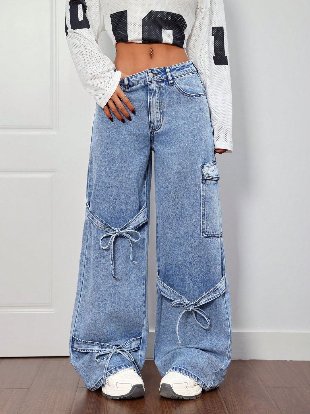 Pantaloni de blugi SHEIN, albastru