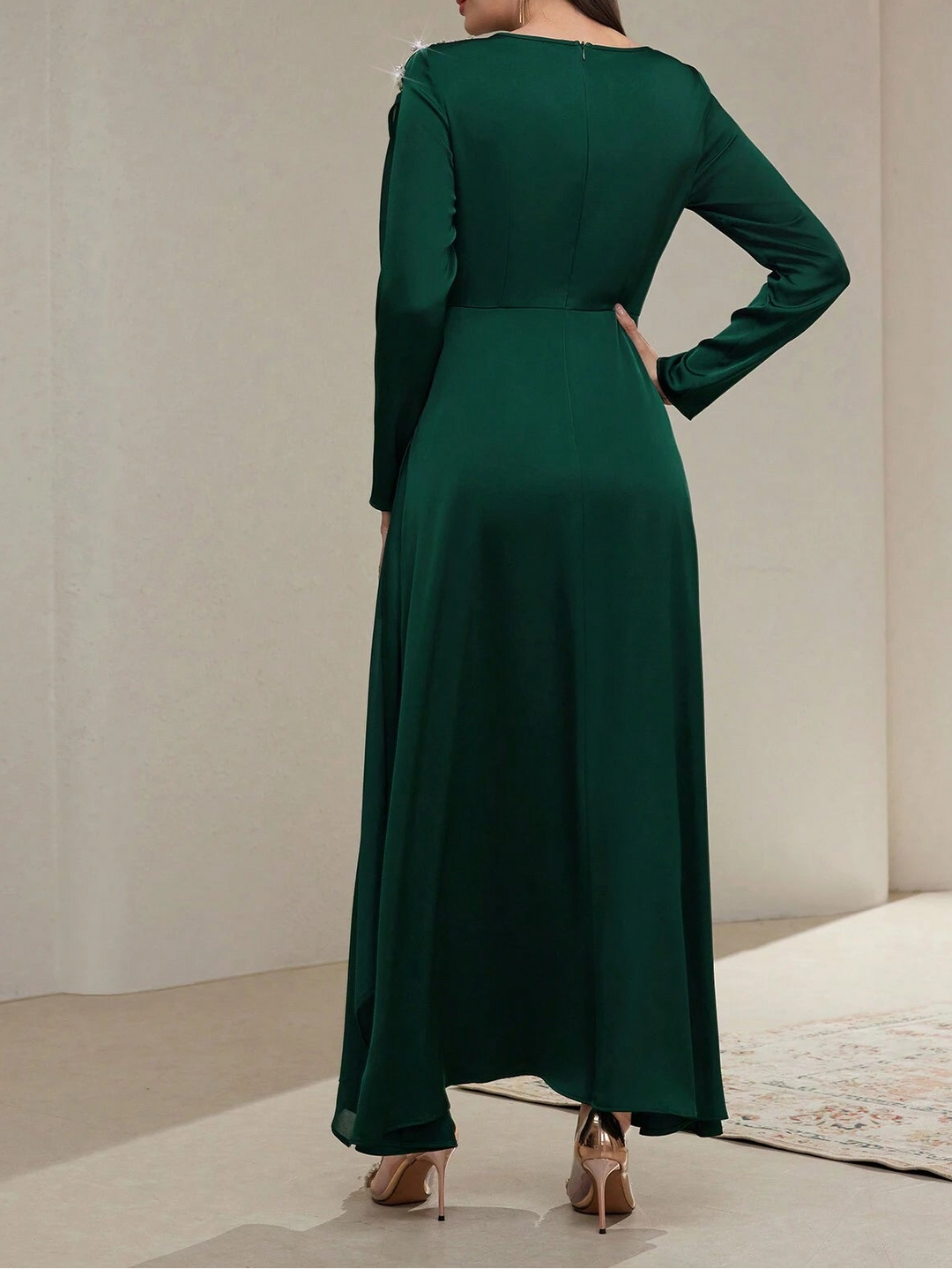 Rochie de ocazie Shein, verde