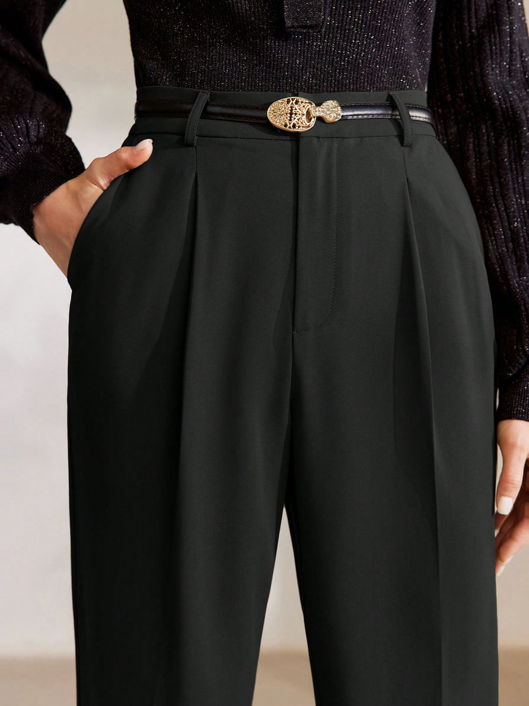 Pantaloni SHEIN, negru