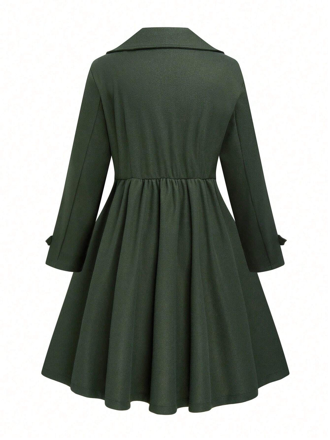 Palton lung Shein Curve+, verde