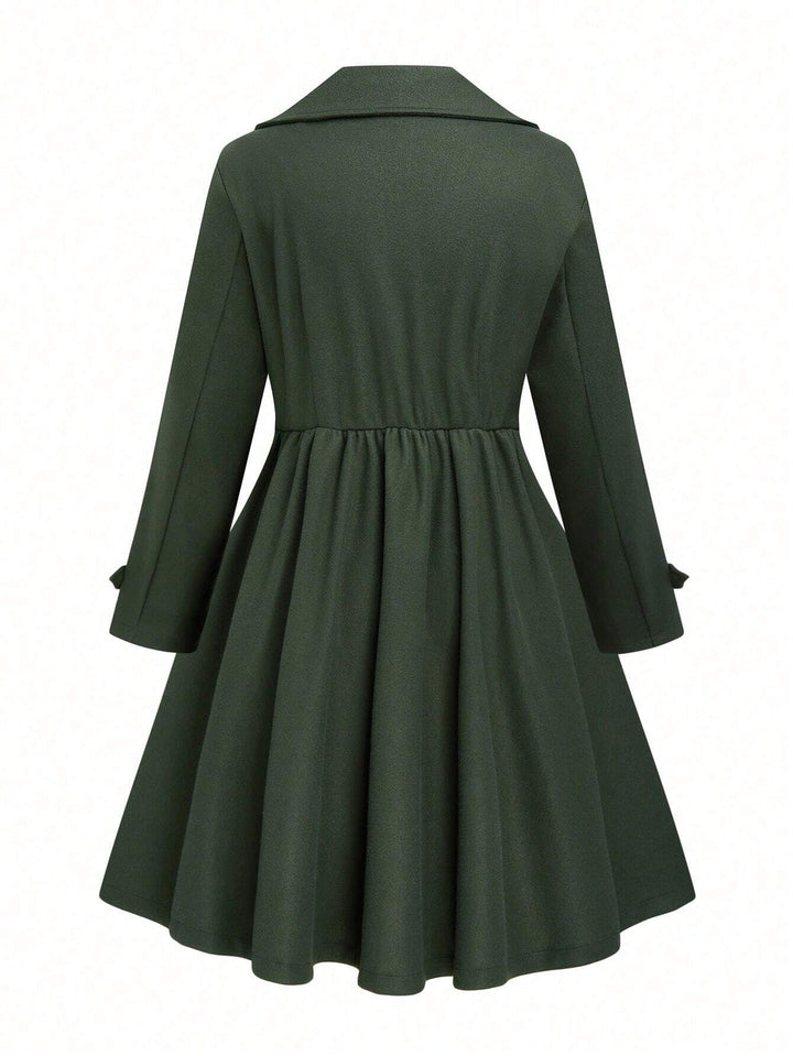 Palton lung Shein Curve+, verde
