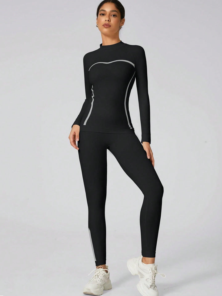 Set de lenjerie termică SHEIN, negru
