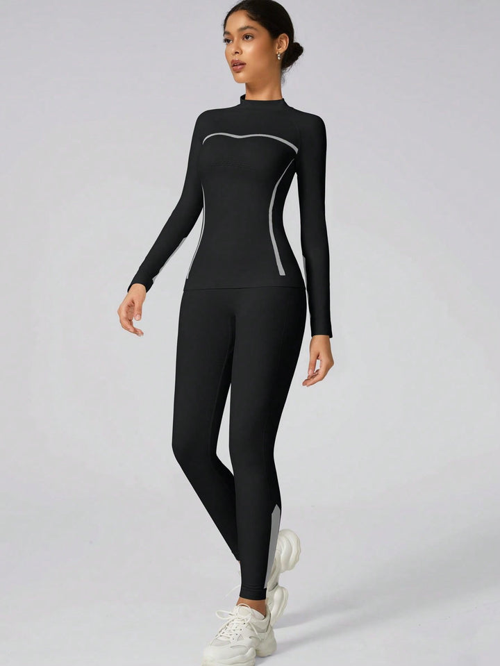 Set de lenjerie termică SHEIN, negru