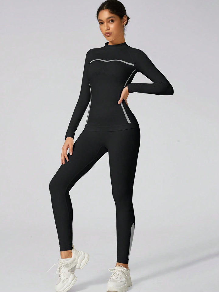 Set de lenjerie termică SHEIN, negru