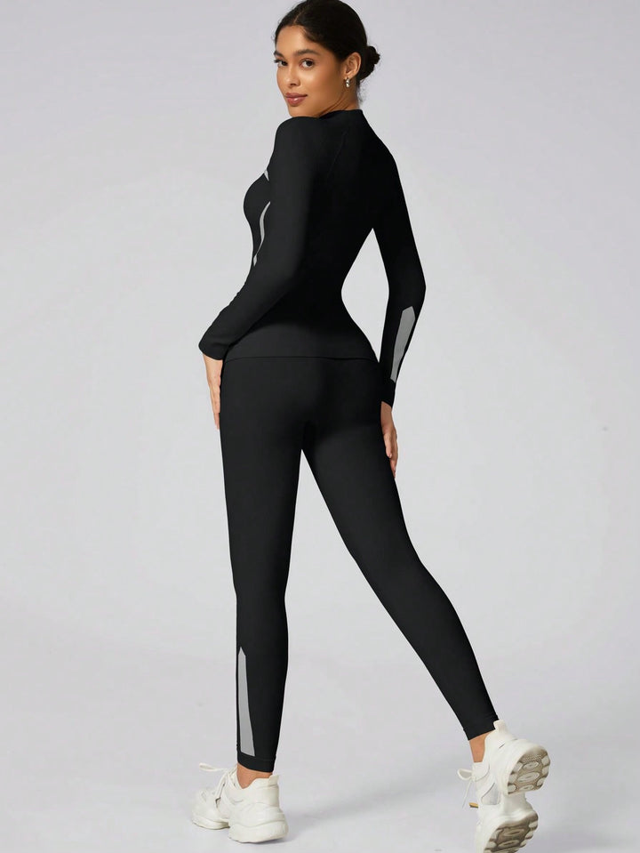Set de lenjerie termică SHEIN, negru