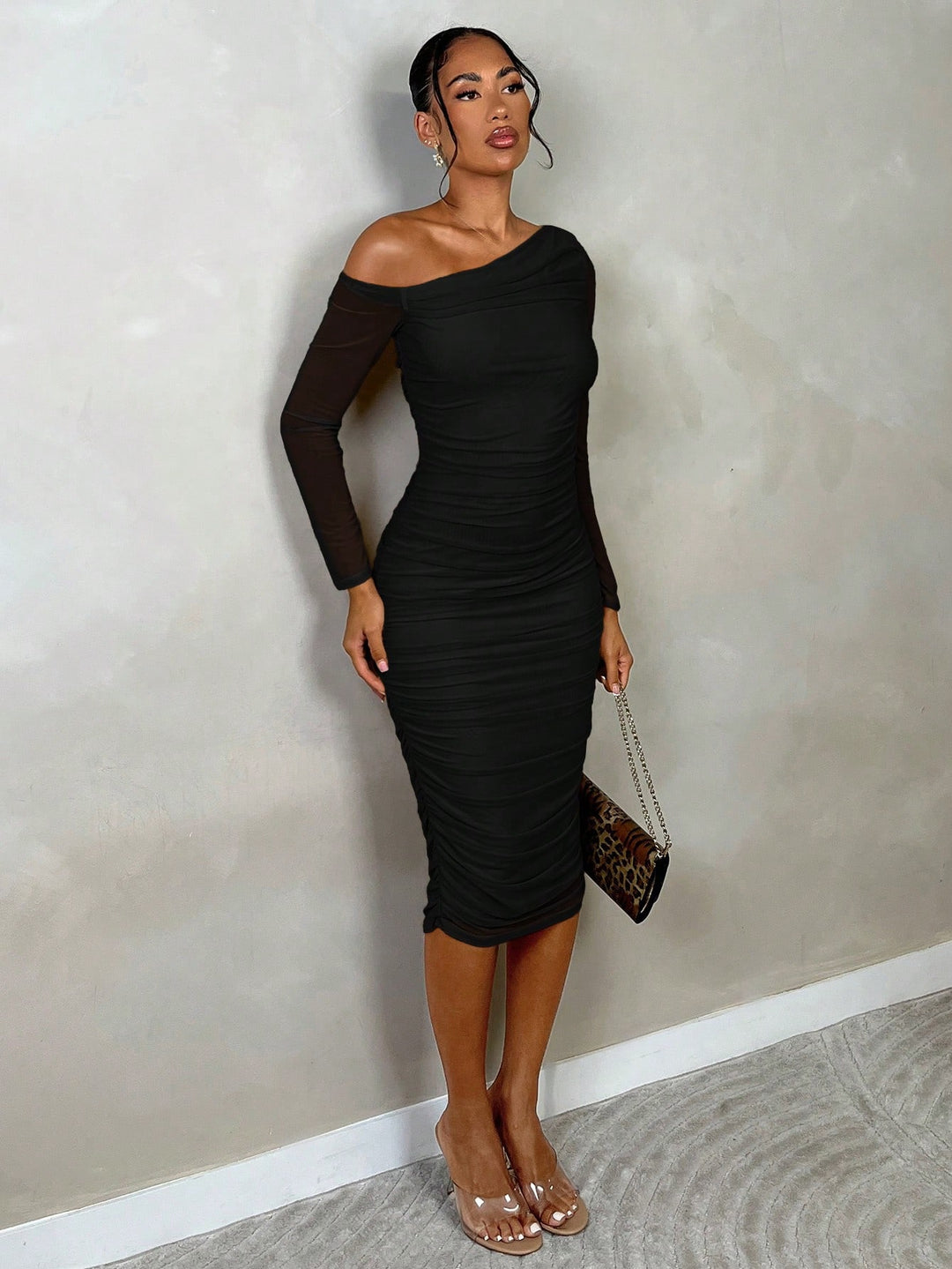 Rochie midi SHEIN, negru