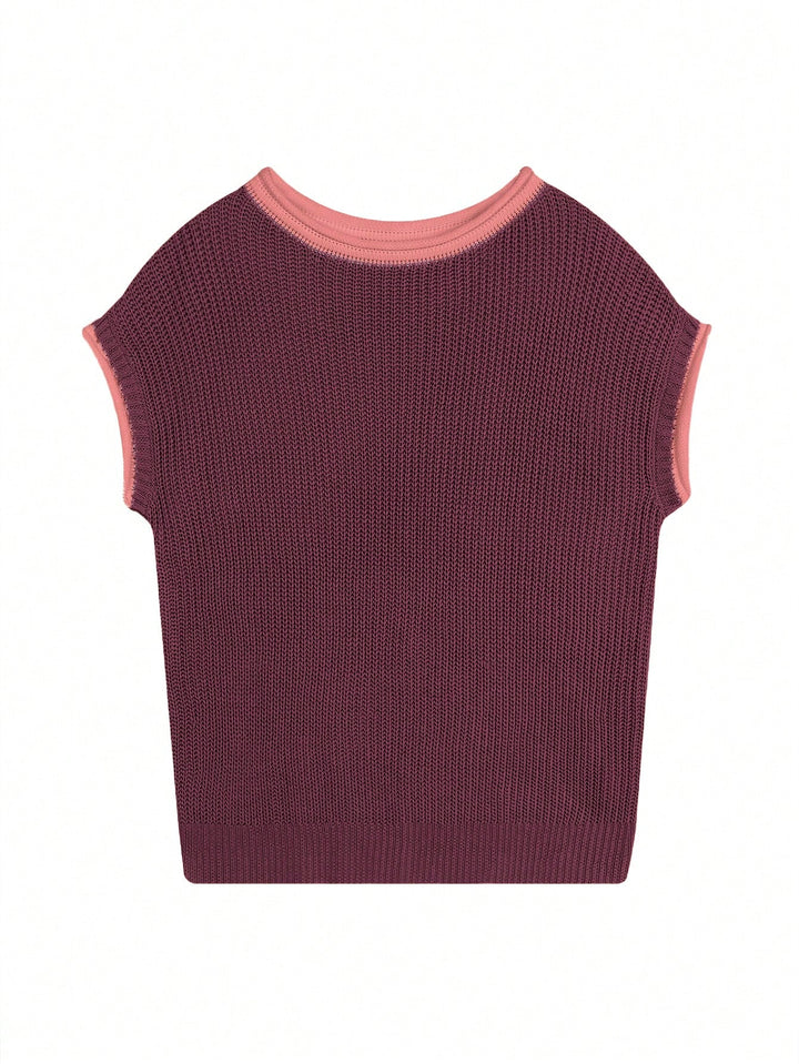 SHEIN Kötött top, bordó