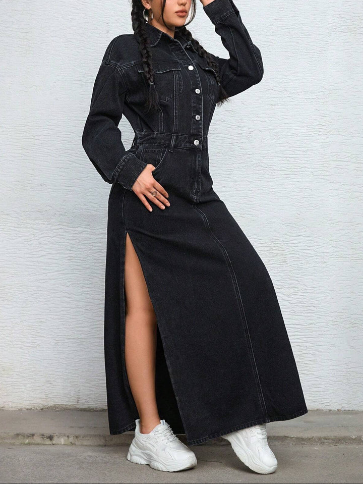 Rochie de blugi SHEIN, negru