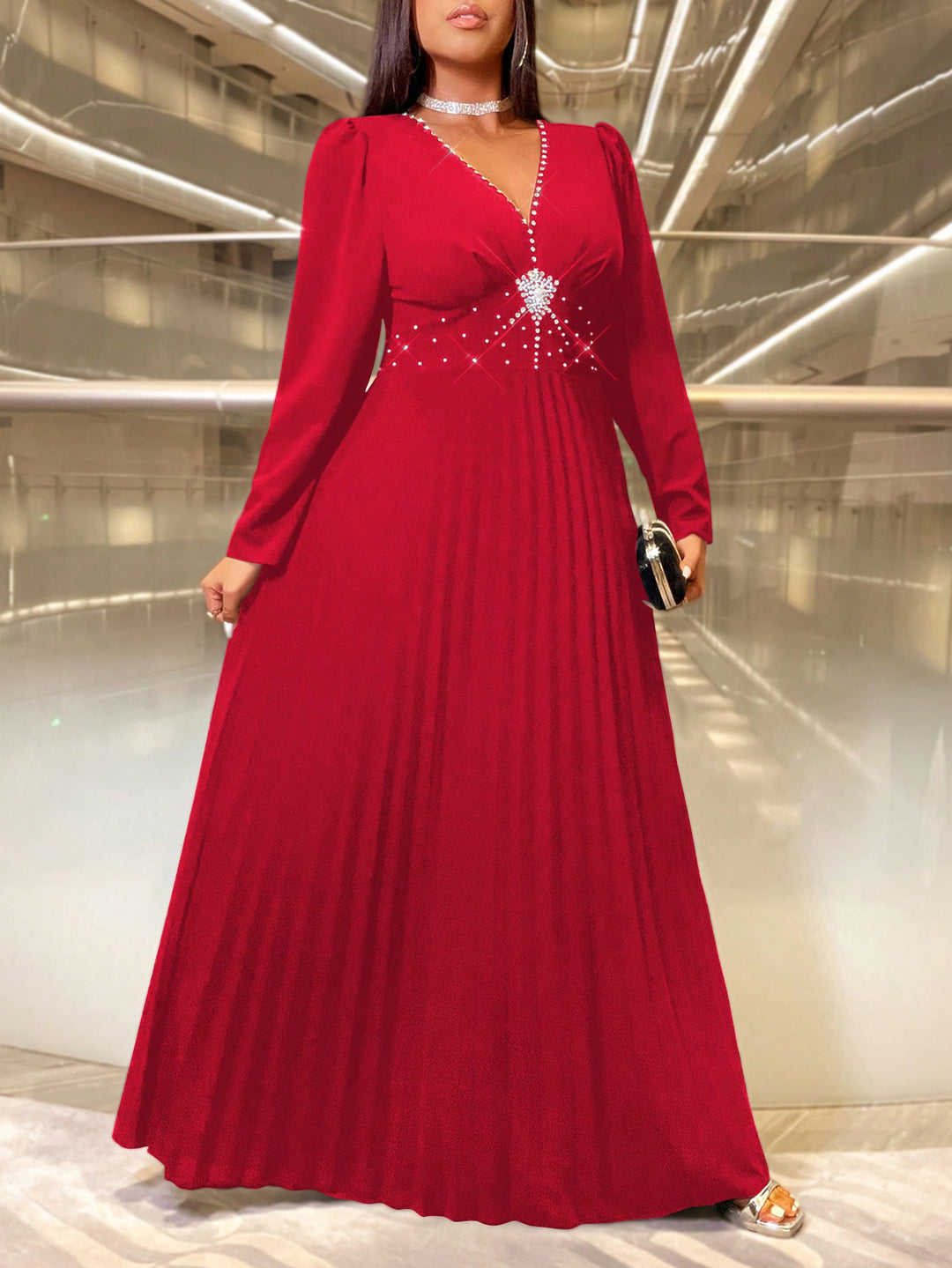 Rochie maxi SHEIN, roșu