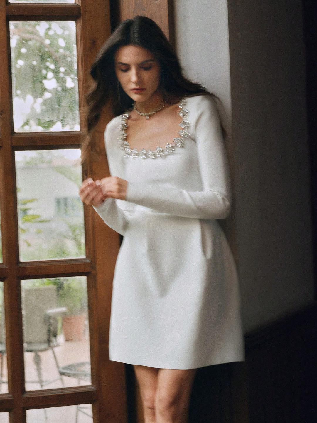 Rochie mini SHEIN, alb