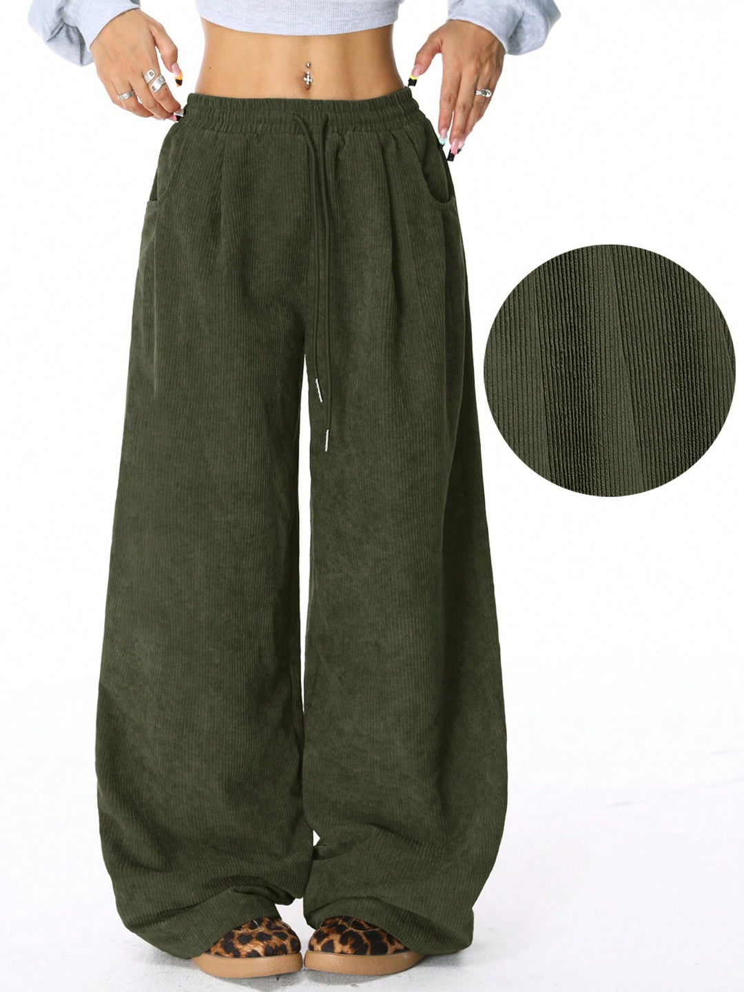 Pantaloni SHEIN, kaki