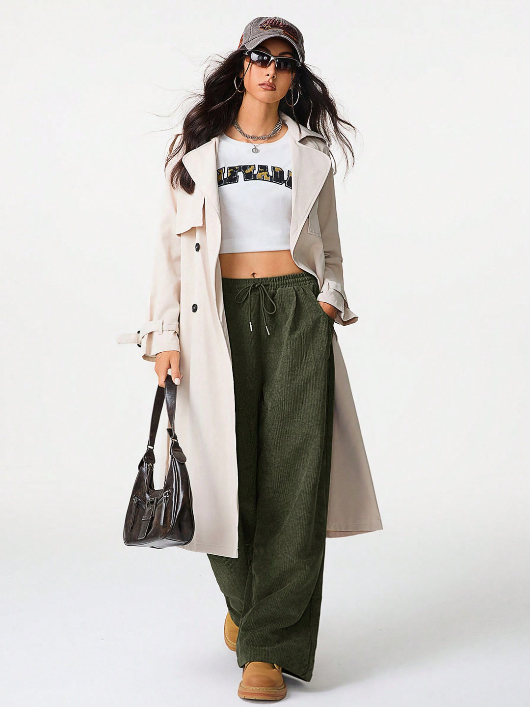 Pantaloni SHEIN, kaki