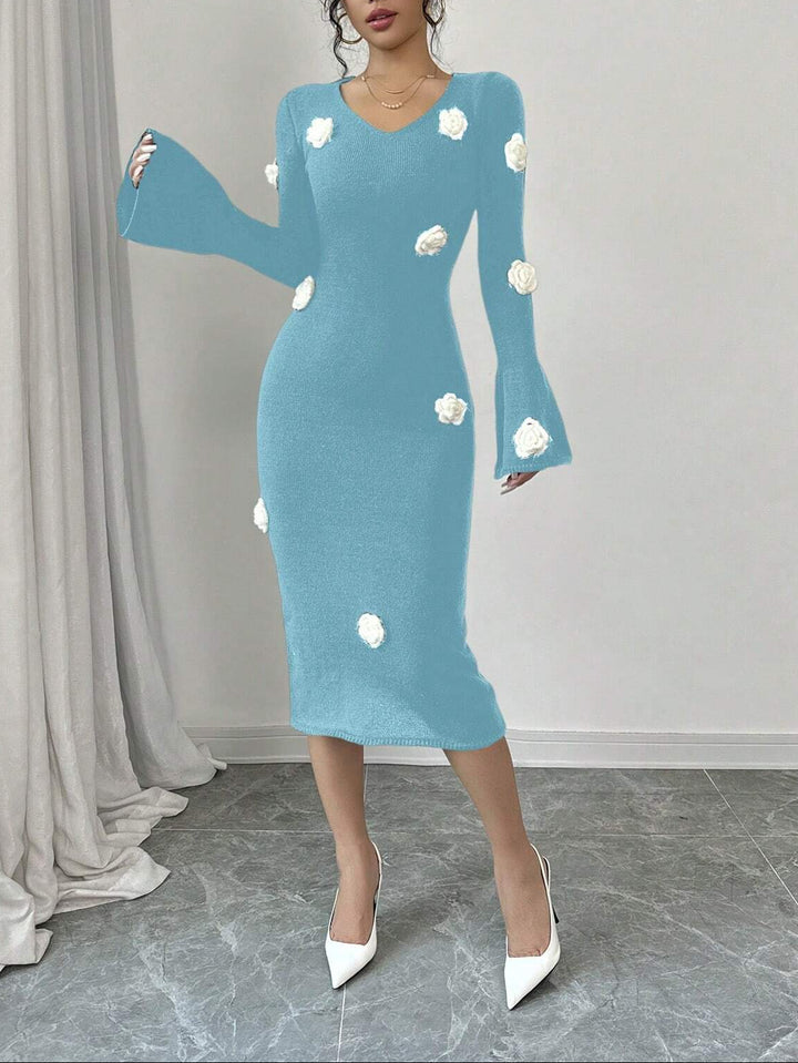 SHEIN midi ruha, kék