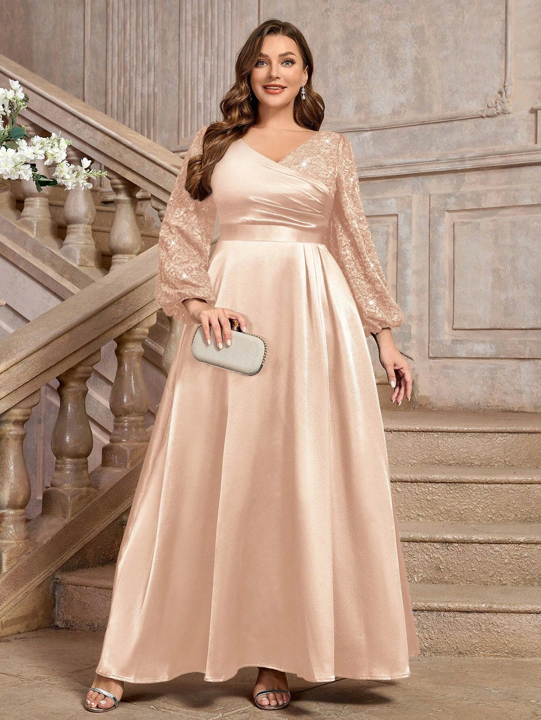 Rochie de ocazie SHEIN, roz