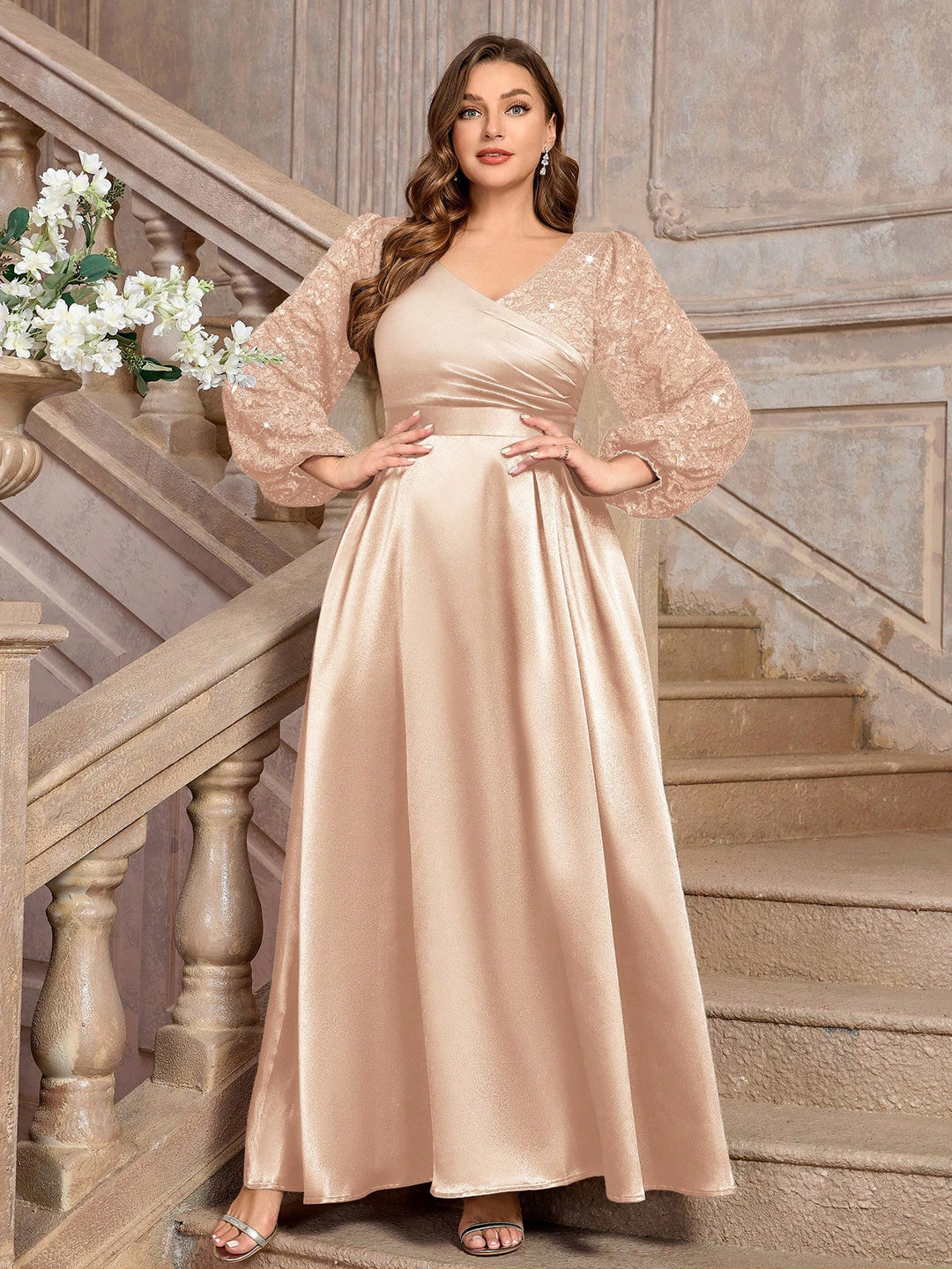 Rochie de ocazie SHEIN, roz