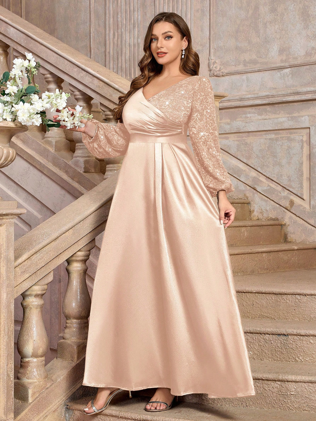 Rochie de ocazie SHEIN, roz